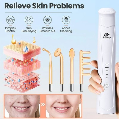 4-Piece High Frequency Facial Fusion Wand Acessory Set for Face Skin Wands SPA
