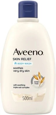 Aveeno Skin Relief Body Wash Soothes Very Dry Skin Gentle Cleansing 500ML UK