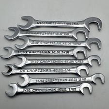 Vintage Craftsman -v- Open End Ignition Wrench Full Setof 8 Pieces Made Usa Sae Vintage Craftsman -v- Open End Ignition Wrench Full Setof 8 Pieces Made Usa Sae