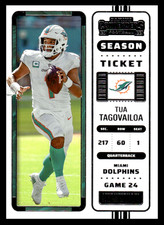 2022 Panini Contenders Tua Tagovailoa #79 Miami Dolphins Base Set Season Ticket