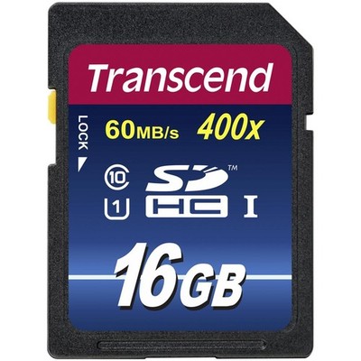 Transcend SDHC 16GB Class 10 UHS-I 400x Premium Speicherkarte