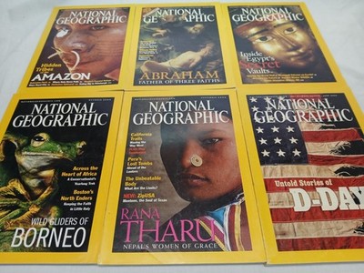 National Geographic Magazine Lot Of 6 from 2000- 2003