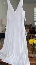 New Suzi Chin For Maggy Boutique Ivory women's dress Size 4 with tags