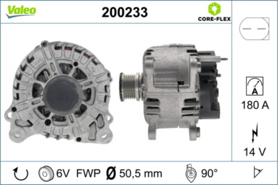 VALEO 200233 Generator für SKODA,VW
