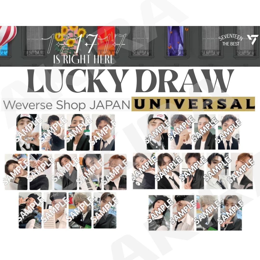 SEVENTEEN 17 IS RIGHT HERE weverse JAPAN UNIVERSAL LUCKY SEVENTEEN 17 IS RIGHT HERE weverse JAPAN UNIVERSAL LUCKY