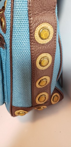 ISABELLA FIORE SET IN STONE STEPH EMBELLISHED LEATHER APPLIQUE HOBO HANDBAG $395 - Picture 9 of 12