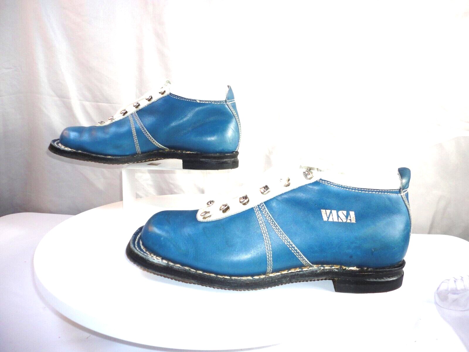 SALOMON Stivali da sci vintage VASA tutta in pelle cross country nordici 3 pin taglia UE 41 US 8