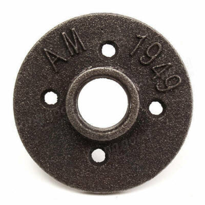 #ad 1 2quot; INCH BLACK MALLEABLE IRON FLOOR FLANGE FITTING PIPE PLUMBING Lot Of 10 $28.99