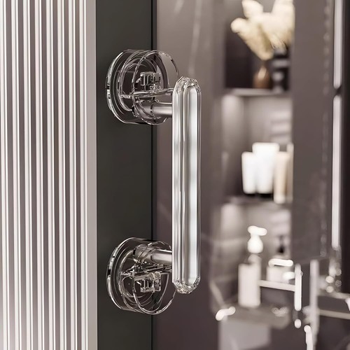 Juego de manijas de puerta de vidrio para ducha con ventosa para gabinete de puerta corredera baño - Imagen 3 de 6
