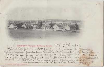 CORBIGNY Champ de Foire Nièvre FRANCE Vintage PC 1904