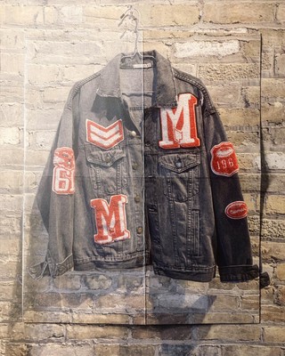 letterman jean jacket