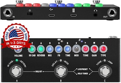 Pedal de efectos múltiples Pedal de efectos de delay Chorus Phaser Reverb US NEW
