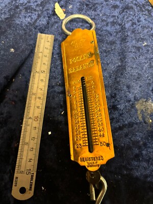 Vintage Rebure Taschenwaage, Waage 50kg, Made in Germany Praktisches Stück 79