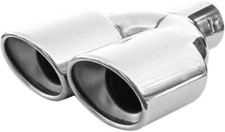 Auspuffblende Endrohr Edelstahl Doppel F&uuml;r Volvo 460 850 940 960 S40 S60