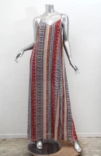 MISA Womens Multi-Colored Tribal Print Sleeveless Maxi Sundress XS NEW