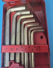 USED,  SNAP ON TOOLS  METRIC HEX SET  5mmTHRU 12mm 3 Smallest Ones are missing.