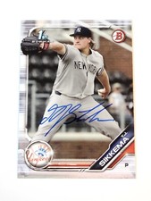 T.J. Sikkema New York Yankees 2019 Bowman Draft Rookie Autographed Signed Card