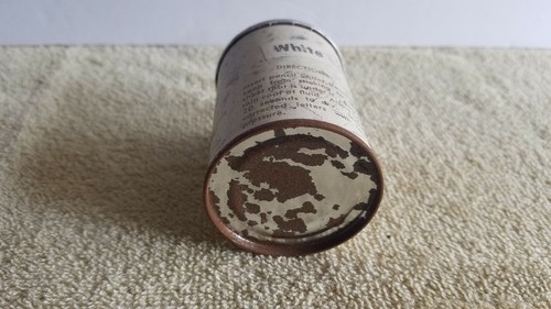 Mishek Correction Fluid Tin Waseca Minnesota USA Vintage 2-7/8" Tall 2-1/8" Dia - Zdjęcie 5 z 9