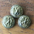 SET OF 3 Non Dug Civil War 1/2” Brass us navy Uniform Shirt Buttons