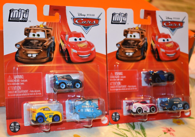 Disney Pixar Cars Mini Racers Nick Shift, Flip Dover, Rottor