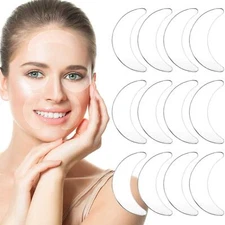 12 Pcs Clear Silicone Eye Wrinkle Pads Under Eye Patches for Mouth Eyes