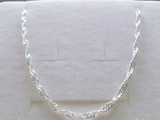 Sterling Silver Anklet, Solid Silver Fancy Twist Chain Ankle Bracelet, 9" - 12"