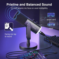 Fifine Xlr/usb Gaming Microphone, Studio Dynamic Streaming Mic, Computer Desktop