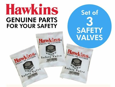 #ad Set Of 3 Hawkins Safety Valve For All Type Pressure Cooker 1.5 Ltr To 22 Ltr $15.29