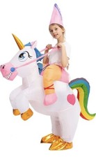 Adult Kids' Unicorn Costume Inflatable Suit Halloween Cosplay Fantasy Costumes