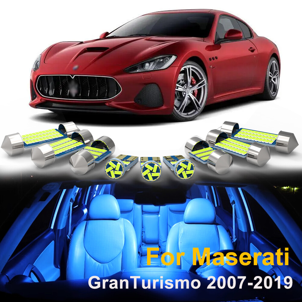 Maserati Led 19pcs Blue LED Interior Light Map Bulbs for 2007-2019 Maserati ...