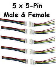 Micro JST 1.25 mm Electrical Connector Wires 2, 3, 4, 5-Pin Male Female UKSELLER