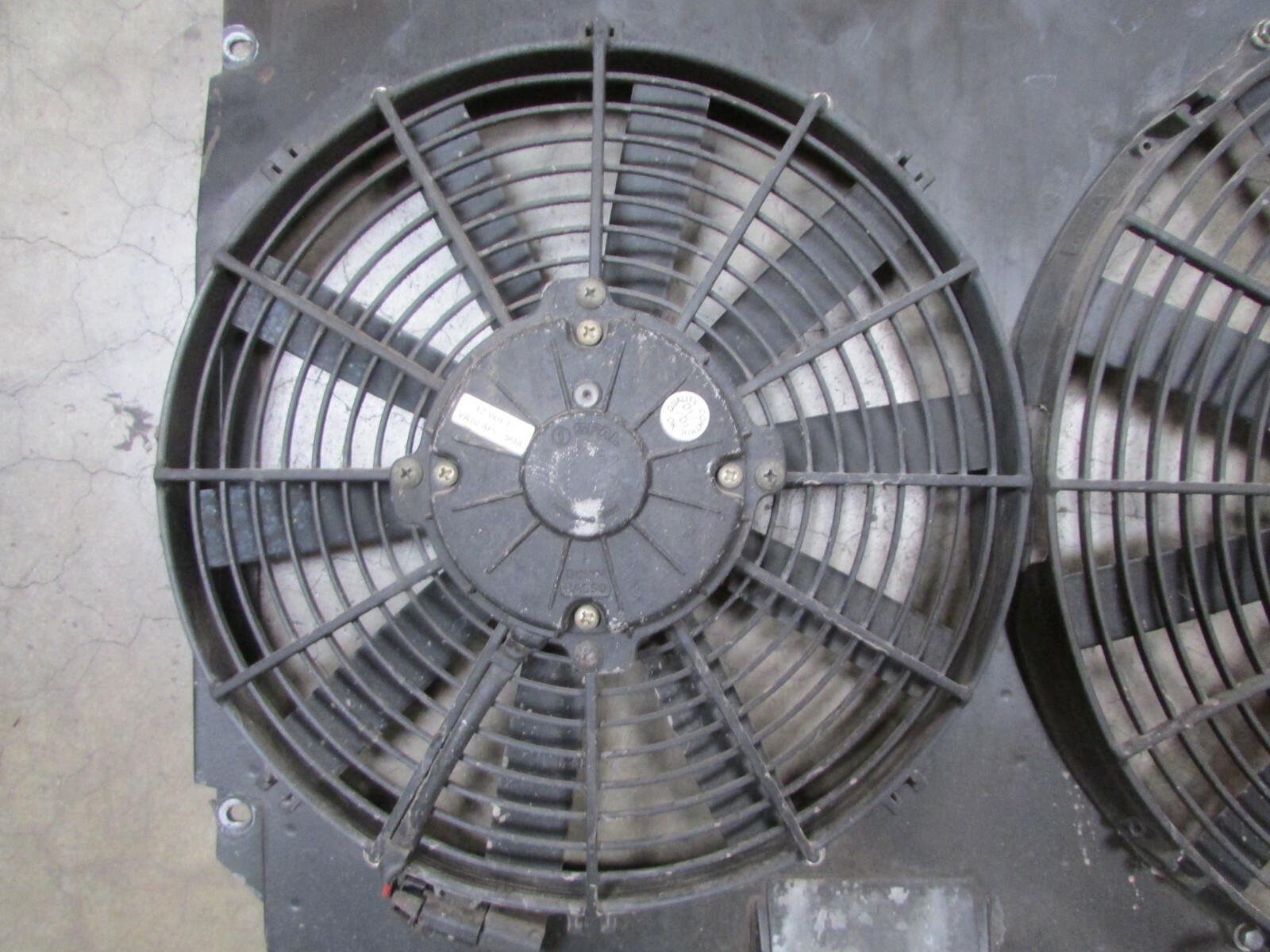Ferrari 456, Complete Radiator Conditioning Fans w/ Shroud, Used, P/N 155063