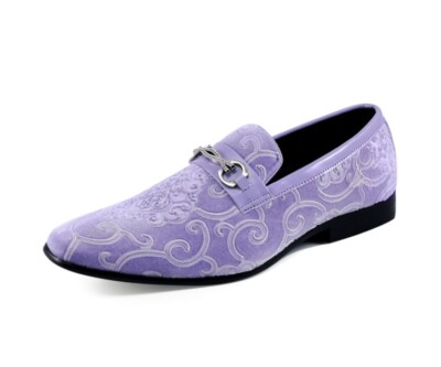 Amali Velvet Embossed Paisley Tuxedo Shoes Mens Formal  display picture 3