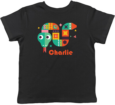 Personalisiertes T-Shirt Schlangenliebhaber Kinder beliebiger Name Kinder Jungen Mädchen Geschenk