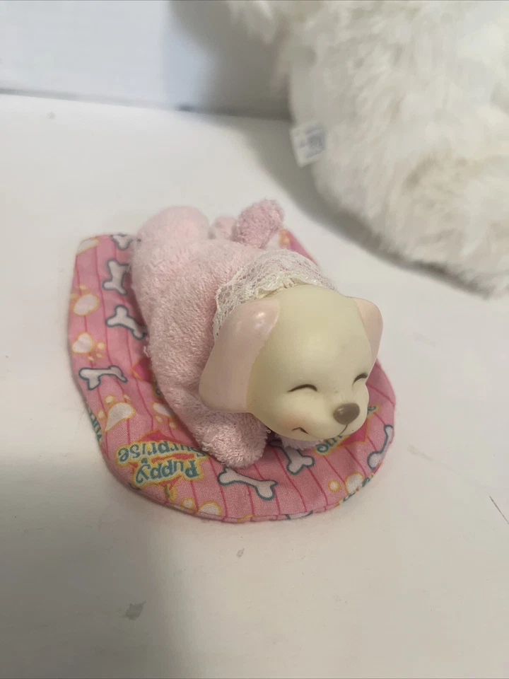 Antigo Dan Dee anos 80/90? Poodle de pelúcia surpresa para filhotes com 3 bebês de rosto de borracha - Imagem 2 de 4