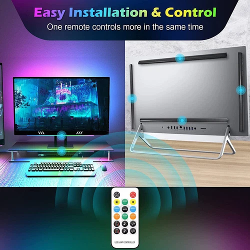LED RGB Gaming Lichter Unter Monitor Lampe TV PC Musik Sync Lightbar USB DE - Bild 11 von 21