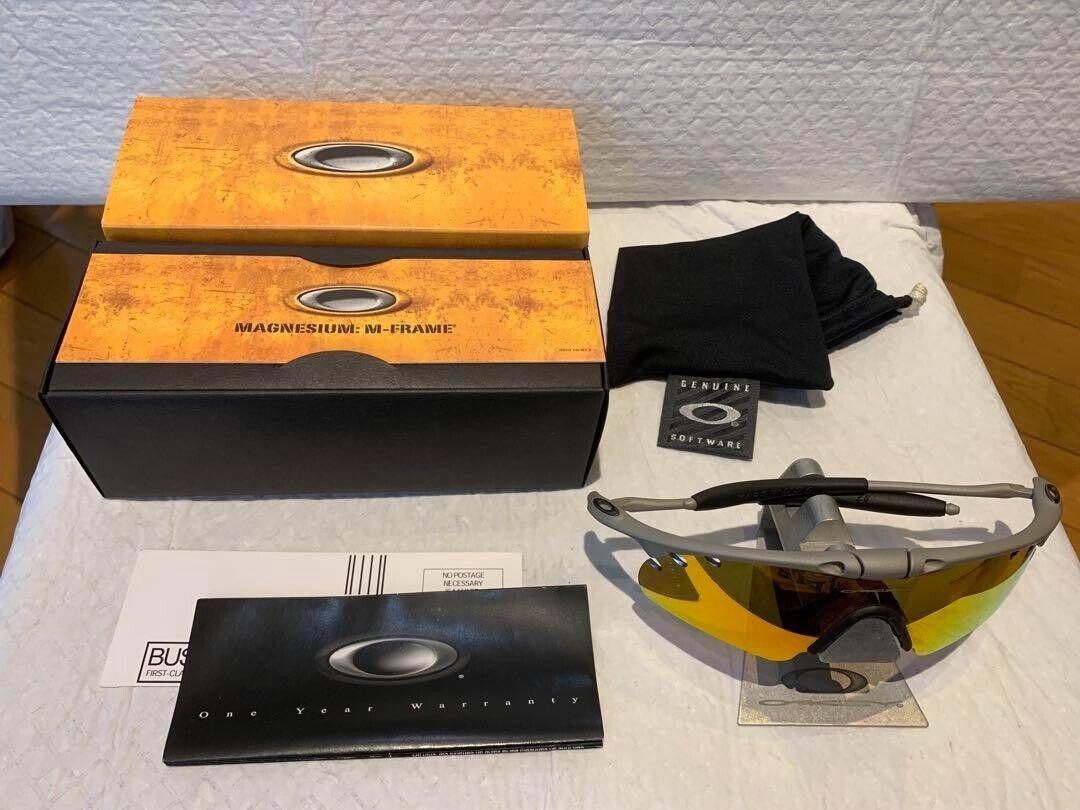 Rare OAKLEY Magnesium M frame Fire lens From Japan Near mint Rare OAKLEY Magnesium M frame Fire lens From Japan Near mint