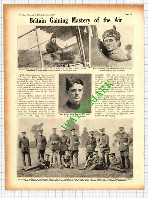 Gordon Bell Walter Wood Lord Carbery Flying Corps 1. Weltkrieg - 1914 Steckling