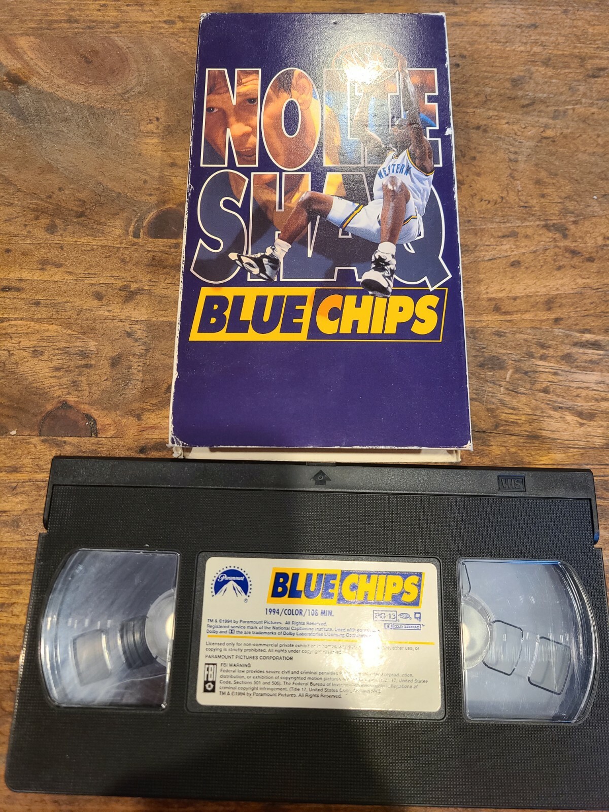VINTAGE 1994 VHS TAPE BLUE CHIPS NICK NOLTE SHAQUILLE O'NEAL 97363274131 eBay