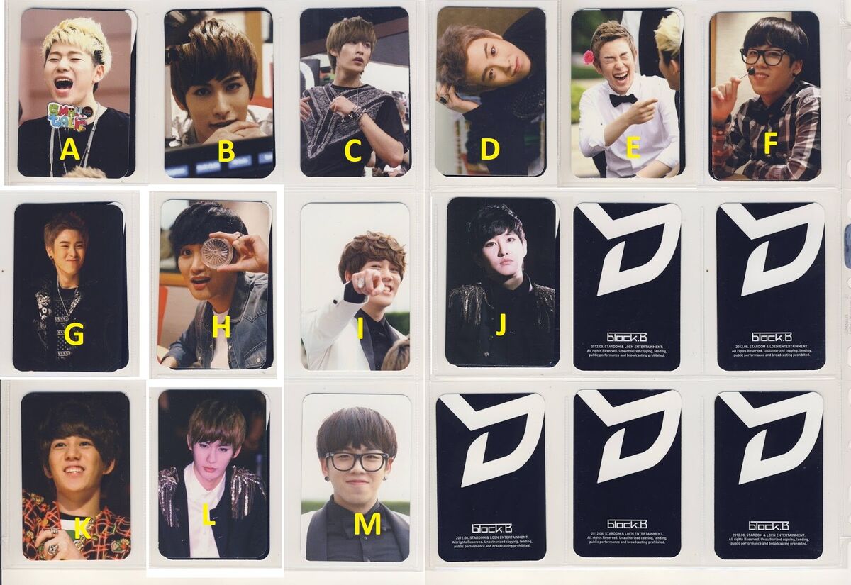BLOCK B 블락비 Official LOEN SET A + B PHOTOCARDS Photo Card BLOCK B 블락비 Official LOEN SET A + B PHOTOCARDS Photo Card