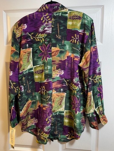 Vintage Christie & Jill Women’s Button Down Shirt Long Sleeve Blouse Sz L NWT - Picture 7 of 11