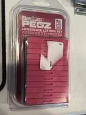 Max Stamps Pegz Clickable Stamp Lowercase Alphabet Letters Set 36 pieces - NEW