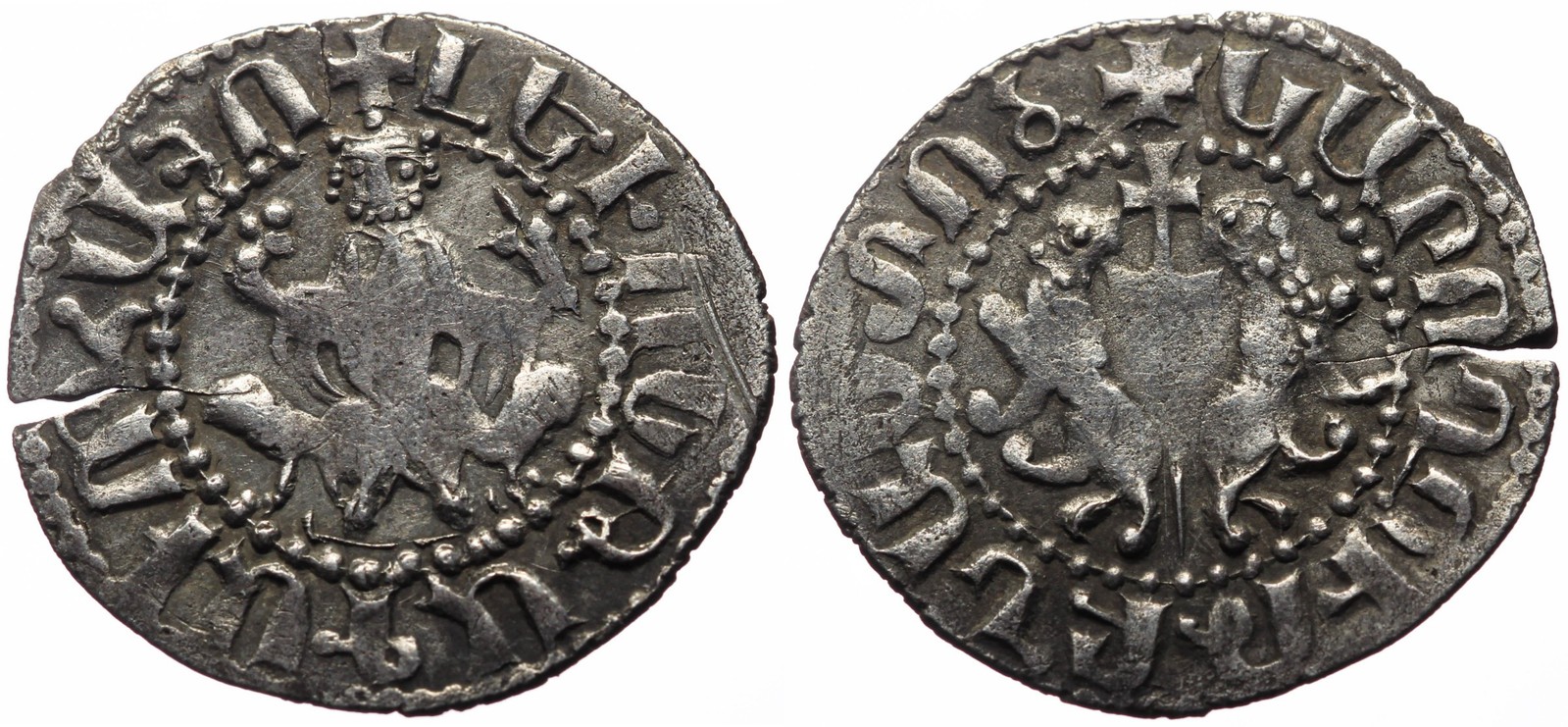 Medieval Armenian Silver Tram - Armenia 1187-1219 AD - Levon I