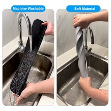 Protector De Silicona Para Bordes De Fregadero DONGKER - Antisalpicaduras Con Ventosa, Ajustable, Gris/Blanco/Negro