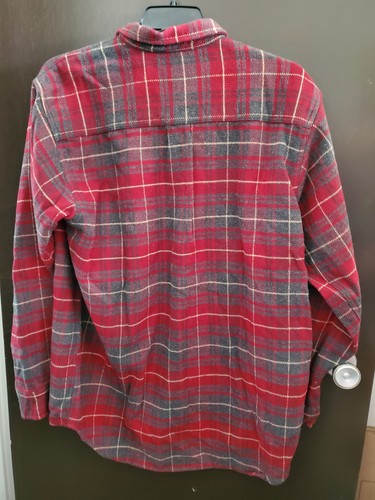 2 camisas de trabajo Field & Stream para hombre talla XL ALTAS franela a cuadros con botones de colección - Imagen 7 de 7