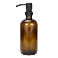 KüChe Seifenspender Glas Edelstahlpumpe Dekoration Badezimmer 500 Ml