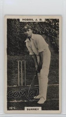 1924 Godfrey Phillips Series of Cricketers Tobacco Jack Hobbs J B #16-C 11bd