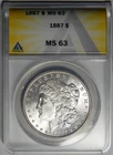 1887 ANACS MS63 MORGAN DOLLAR - WG1
