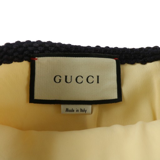 【Skirts】GUCCI Women's A-line Skirt Wool and Silk Blend Knee-Length GG Print thumbnail 3