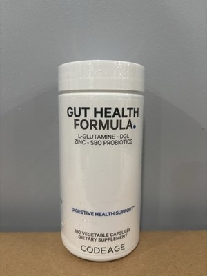 Sealed - Codeage Gut Health Supplement Vegan Formula 180 Capsules - Exp 07/27